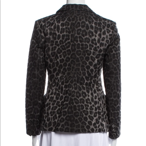 Dior bar jacket in leopard grey canvas - Picture 2 of 7